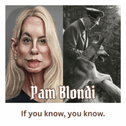 Bondi with German sheperd Blondi