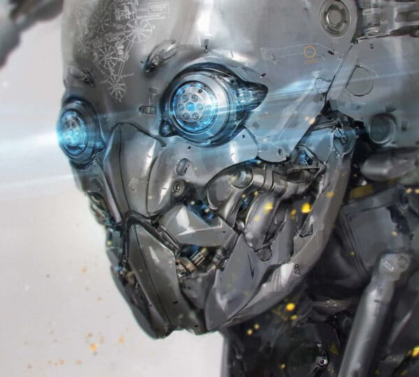 monster robot metal & blue